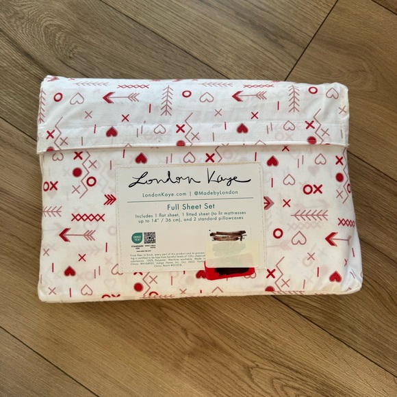 London Kaye Full Sheet Set Xoxo Valentine’s Day - Picture 3 of 3